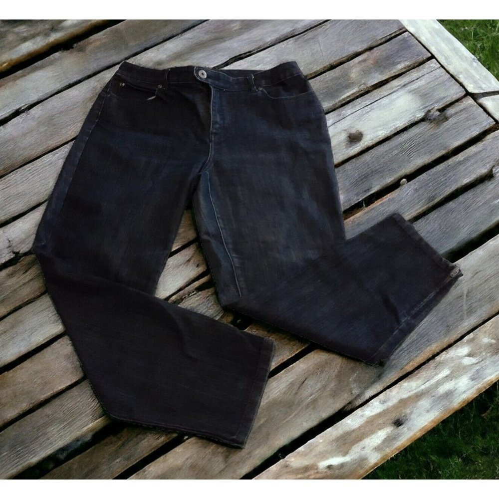 Chicos Platinum Womens Denim Jeans 5 pocket Straight Leg Size 2 Spring Summer - Picture 4 of 14